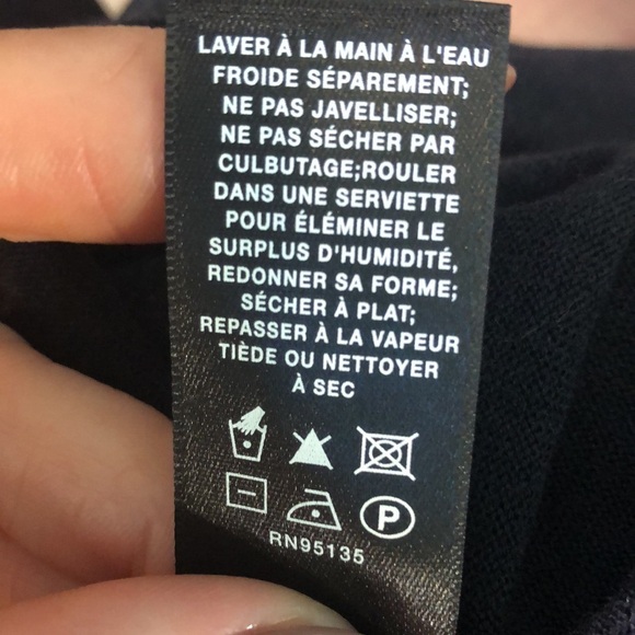 Lafayette 148 Open Cardigan Sweater Lace Back NWT Navy Size Small - Picture 11 of 13